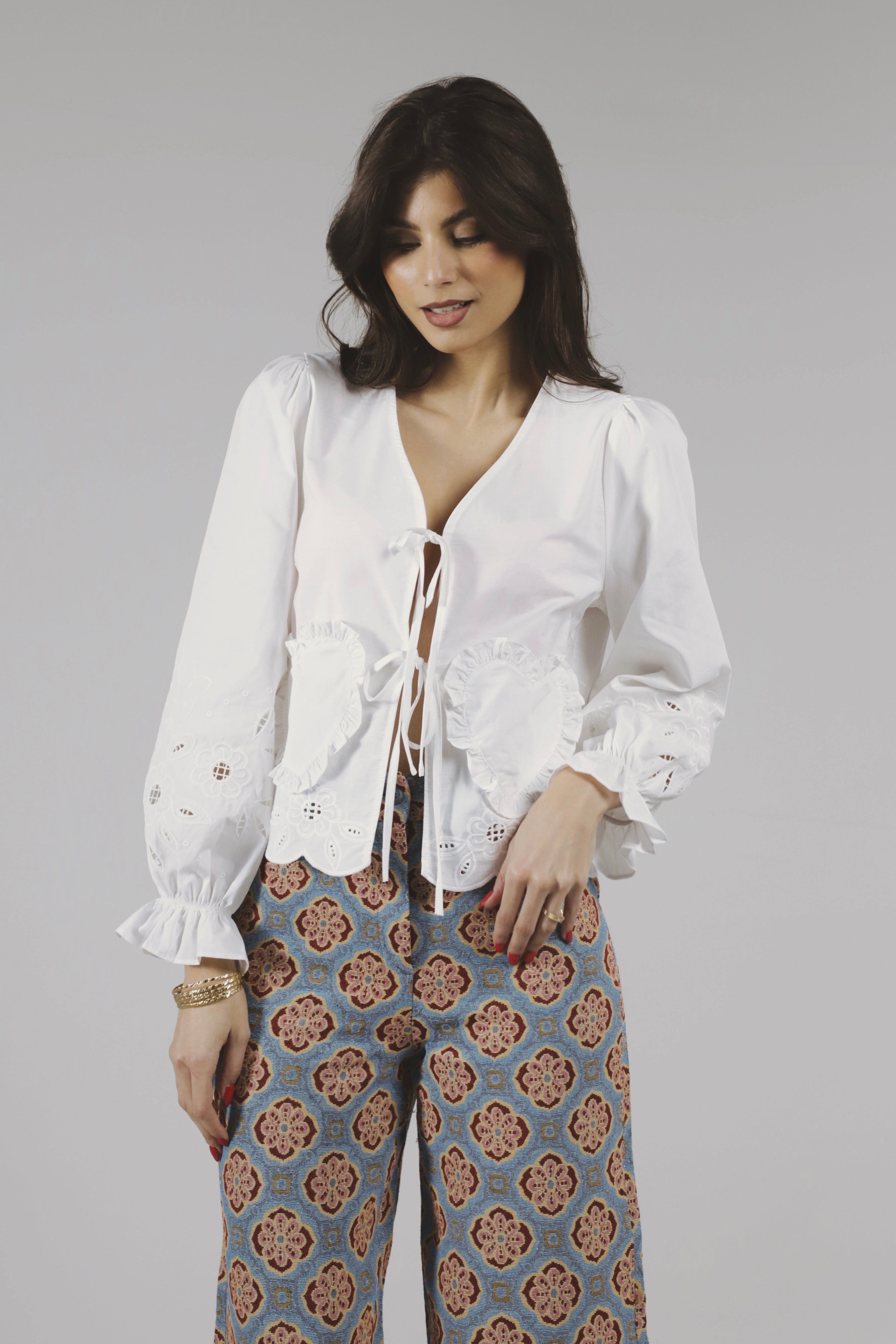 Blouse à cœurs 100% coton