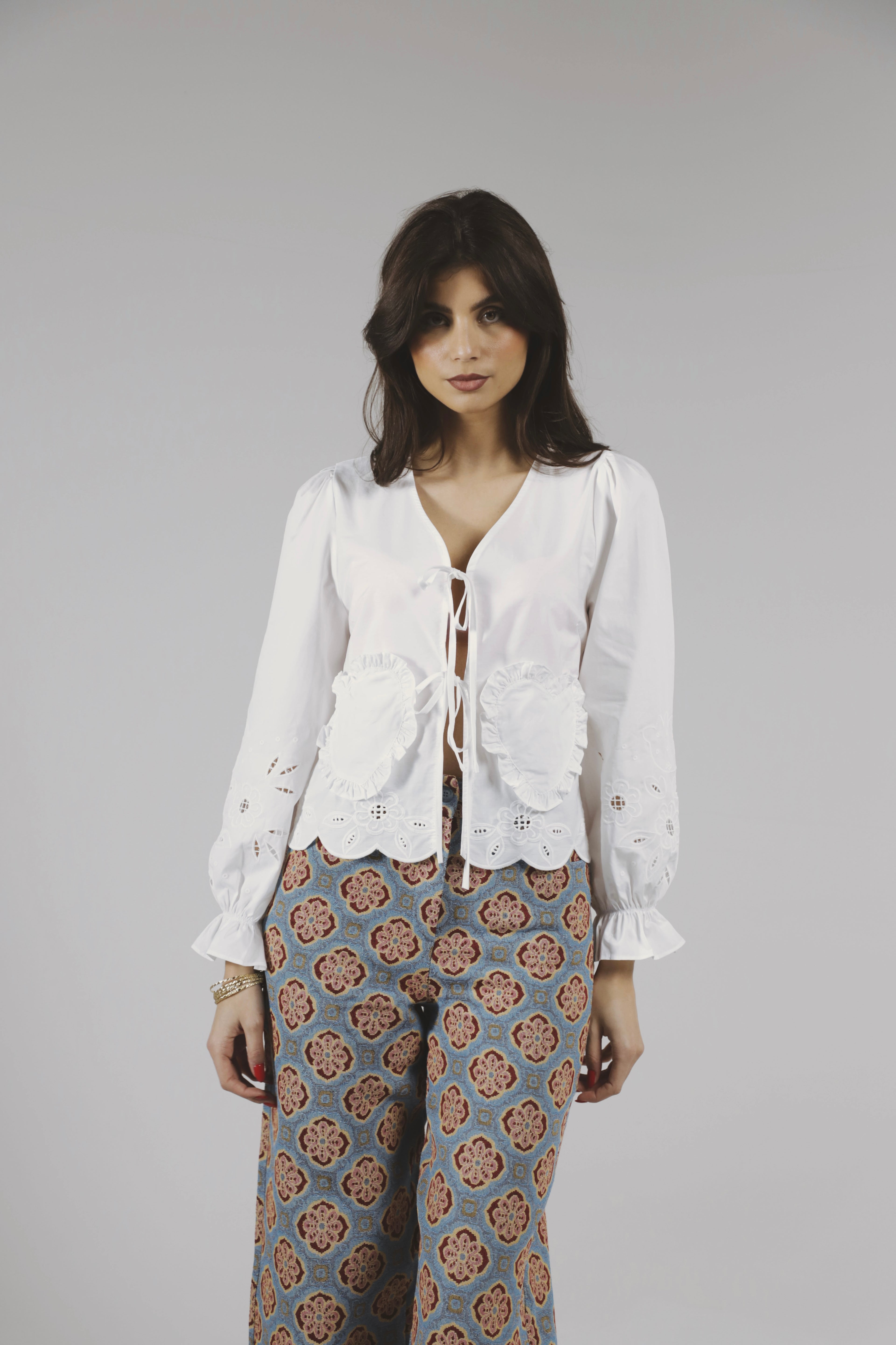 Blouse à cœurs 100% coton