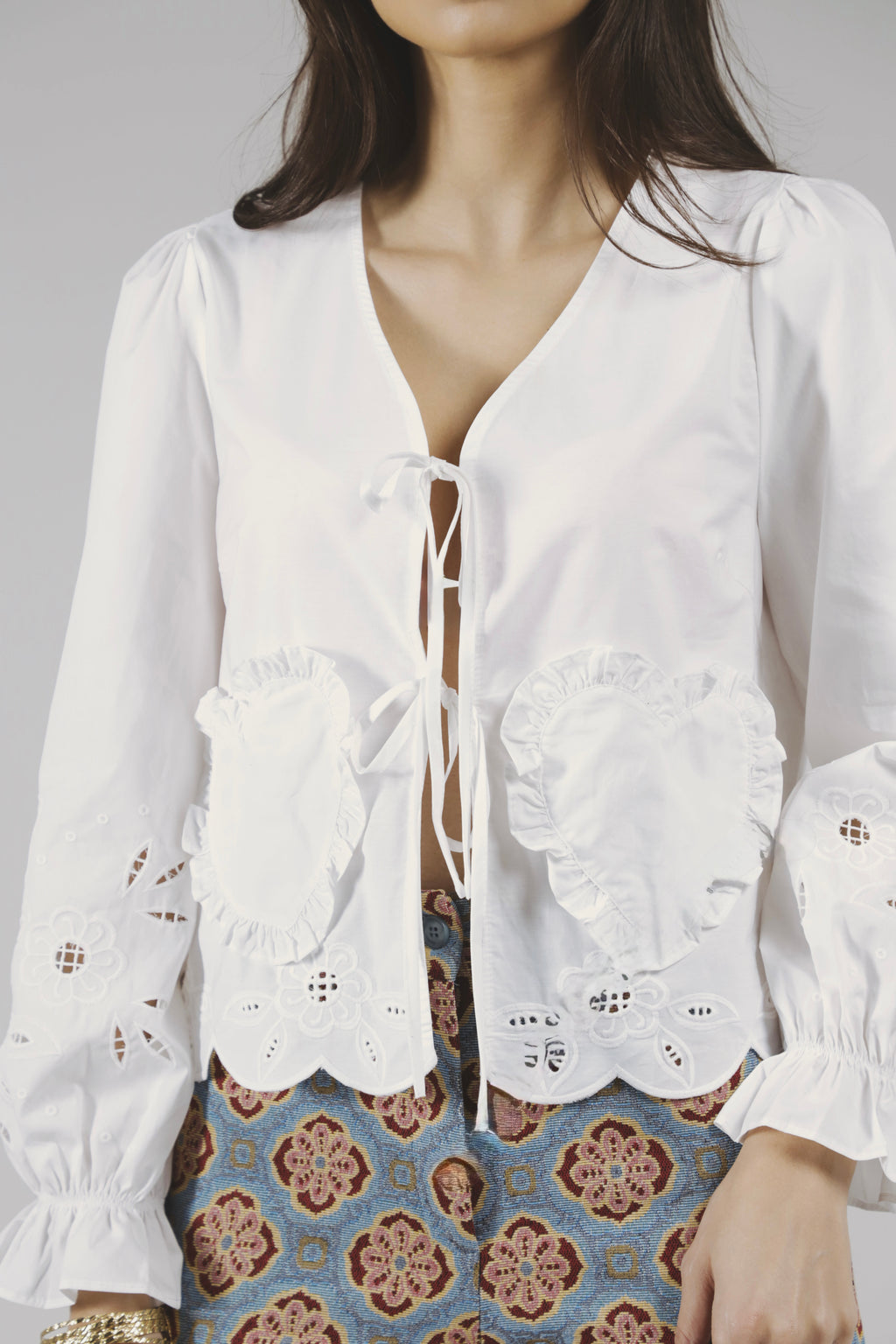 Blouse à cœurs 100% coton