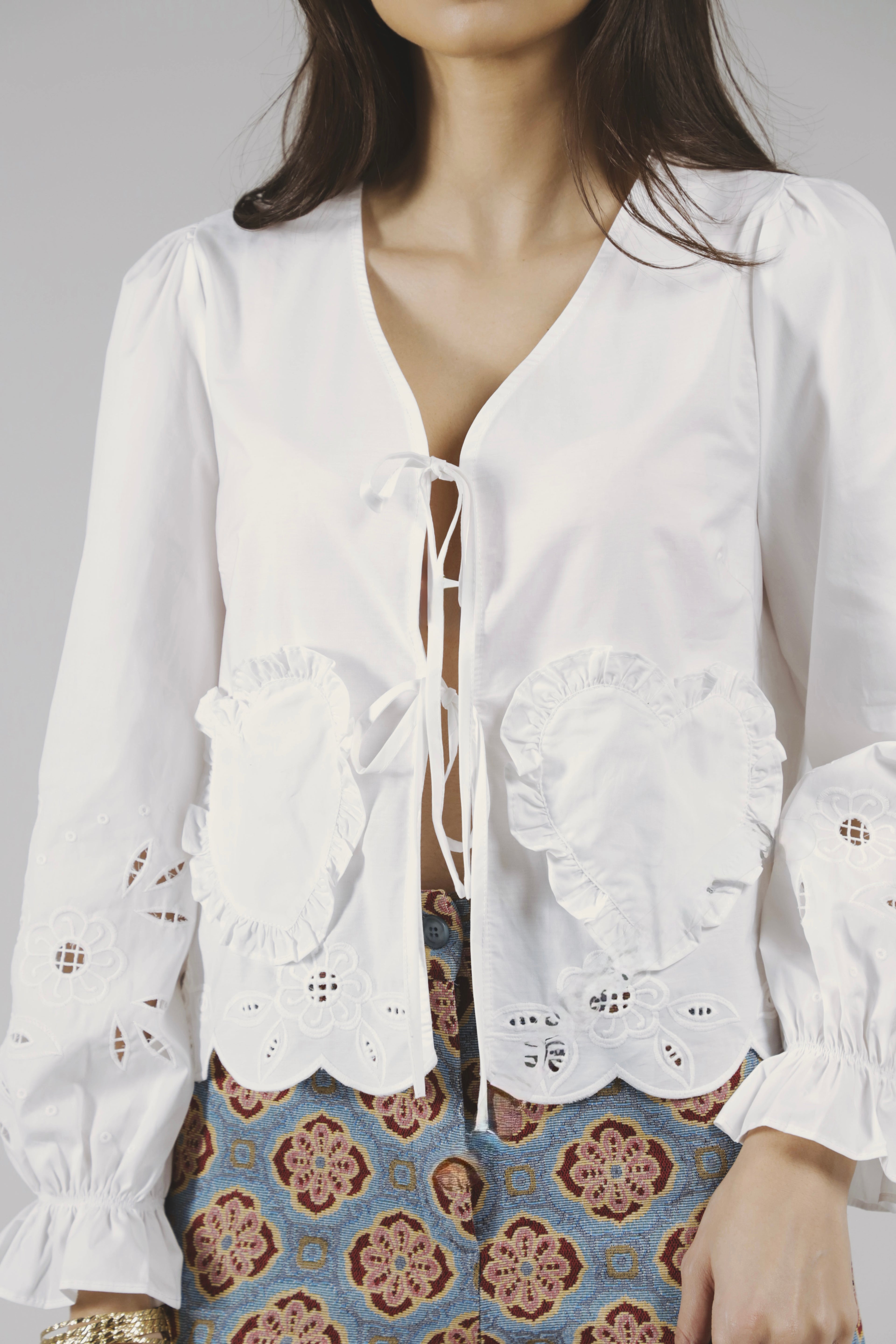 Blouse à cœurs 100% coton
