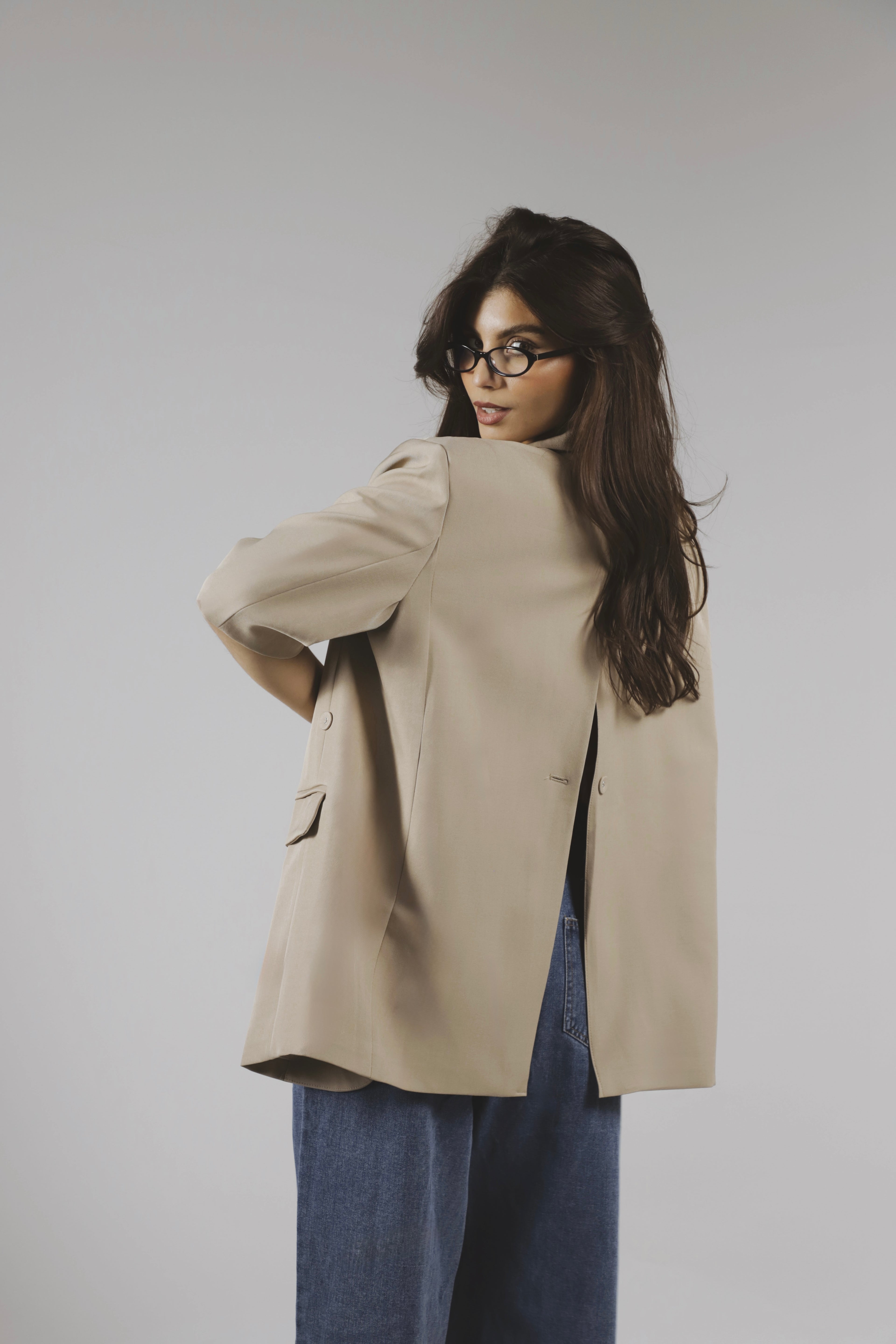 Blazer à Manches Courtes