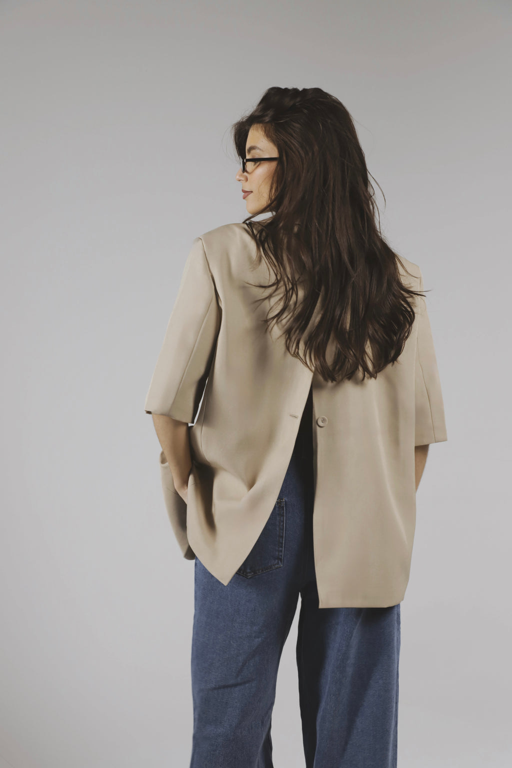 Blazer à Manches Courtes