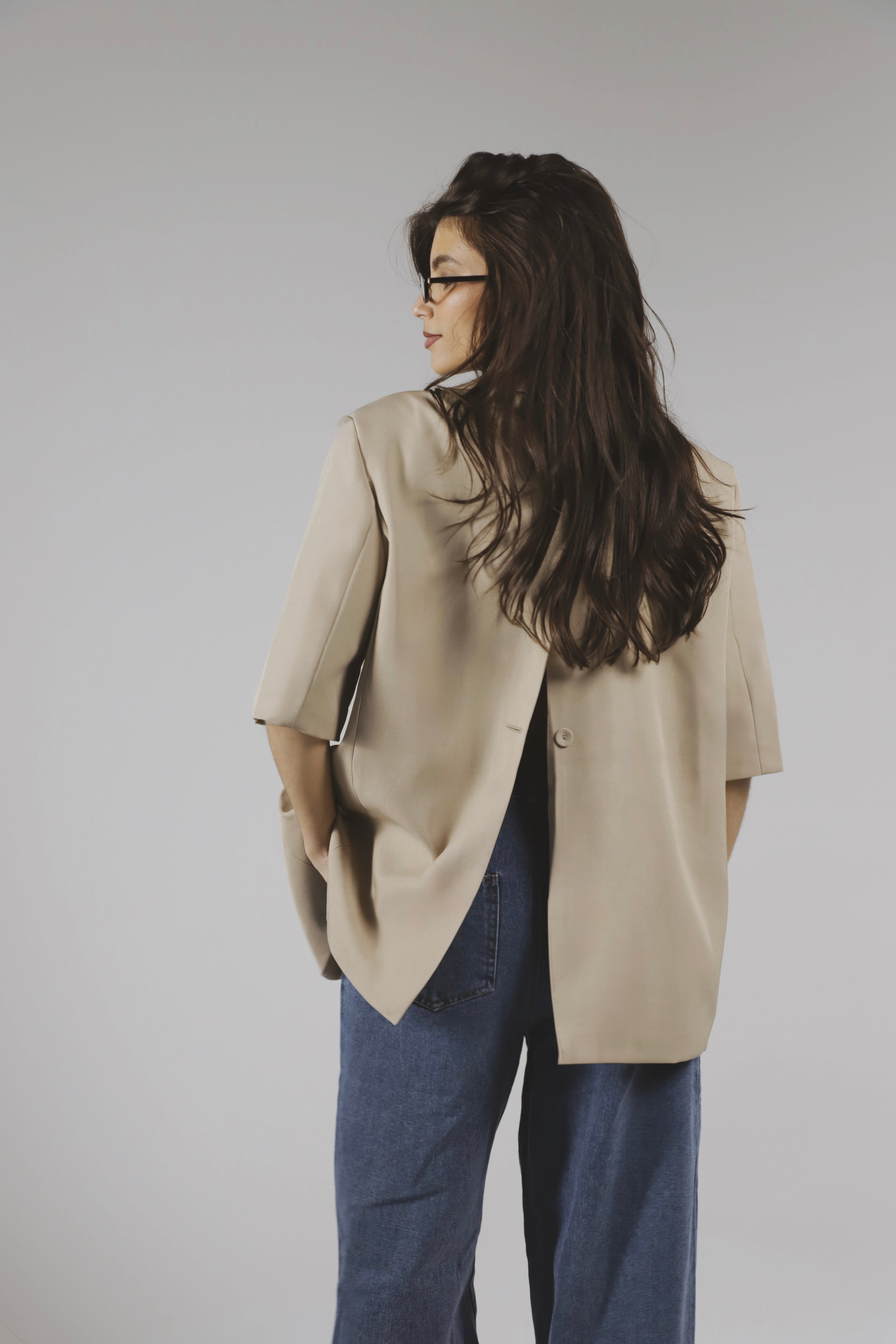 Blazer à Manches Courtes
