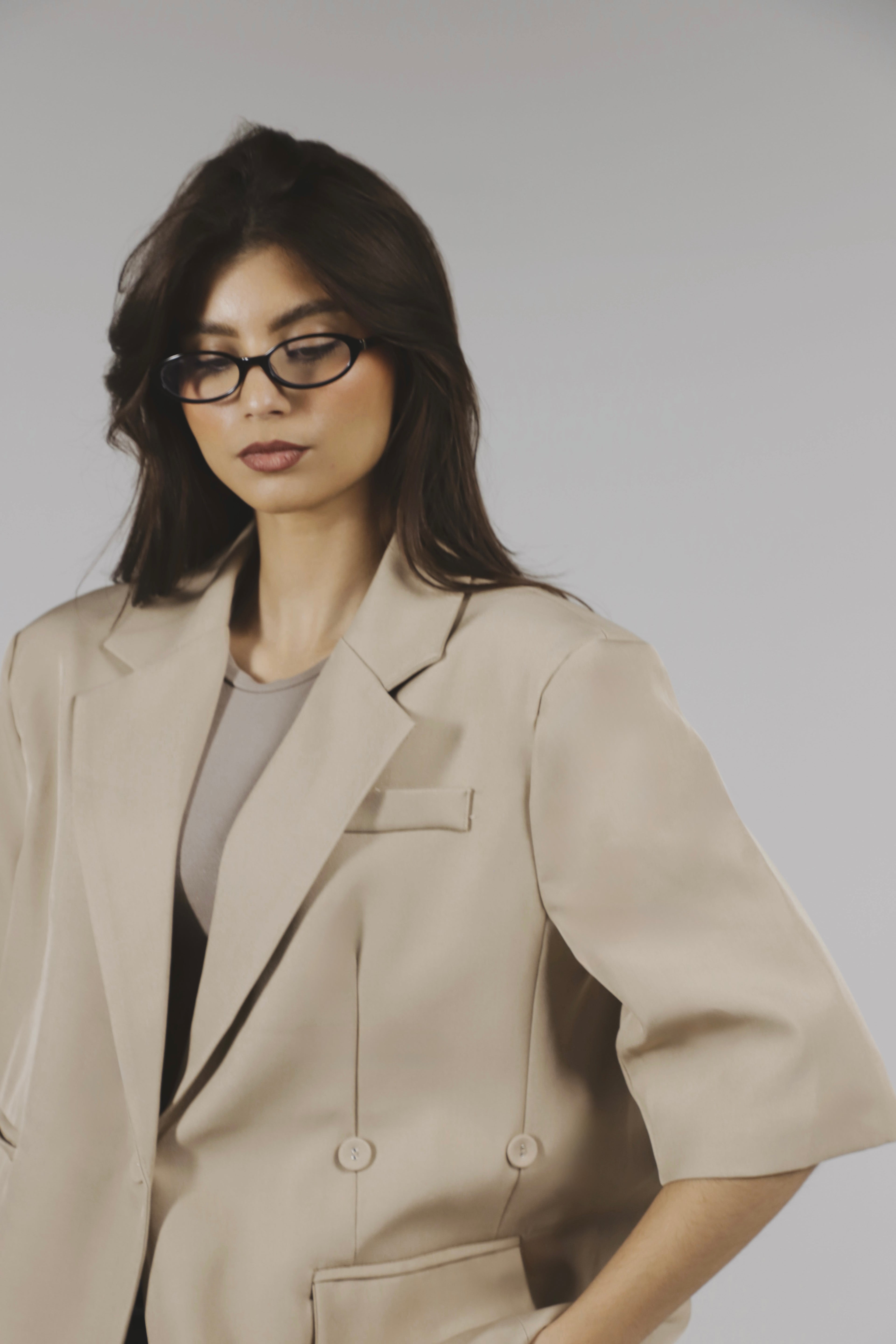 Blazer à Manches Courtes