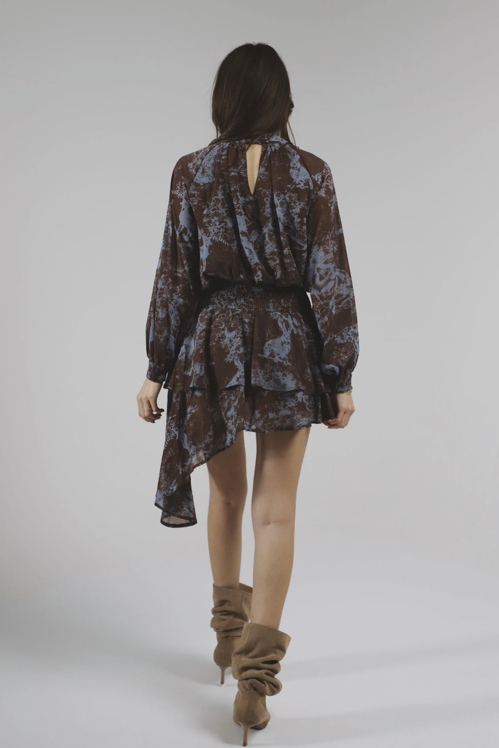 Robe Asymétrique à Imprimé